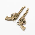 Zinc Alloy Pistol Charm Pendant No.682257 for DIY Necklace Bracelet Jewelry Making view 2