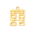 Zinc Alloy Double Happiness Charm Pendant No.336322 for DIY Necklace Bracelet Jewelry Making view 3