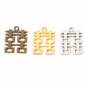 Zinc Alloy Double Happiness Charm Pendant No.336322 for DIY Necklace Bracelet Jewelry Making view 5