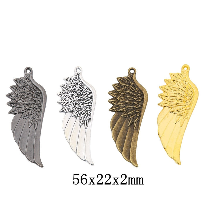 Zinc Alloy Wing Charm Pendant No.765103 for DIY Necklace Bracelet Jewelry Making