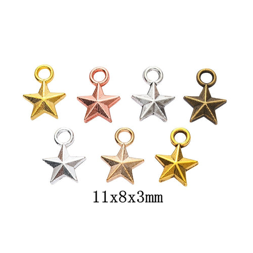 Zinc Alloy Star Charm Pendant No.050755 for DIY Necklace Bracelet Jewelry Making