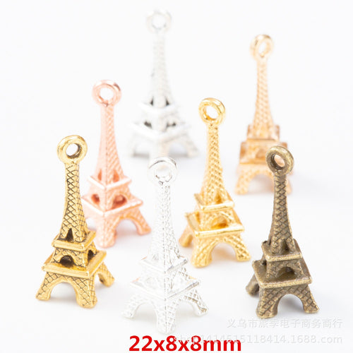 Zinc Alloy Eiffel Tower Charm Pendant No.958979 for DIY Necklace Bracelet Jewelry Making