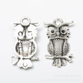 DIY Vintage Alloy Owl Pendant Charm Jewelry Accessory For Necklace Bracelet Making view 2