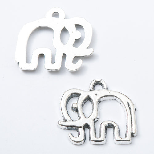Zinc Alloy Elephant Charm Pendant No.132468 for DIY Necklace Bracelet Jewelry Making
