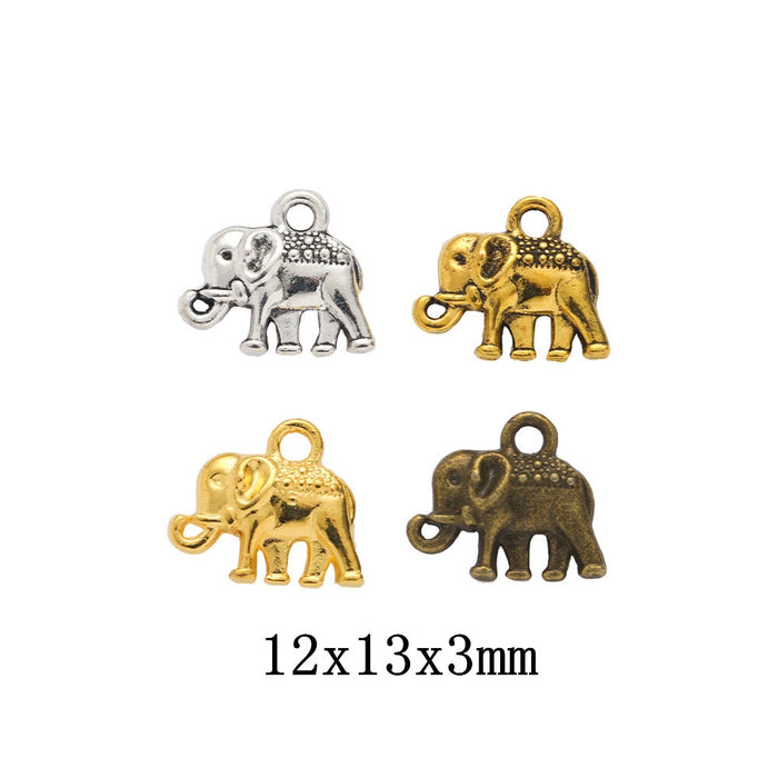 Zinc Alloy Elephant Charm Pendant No.552108 for DIY Necklace Bracelet Jewelry Making