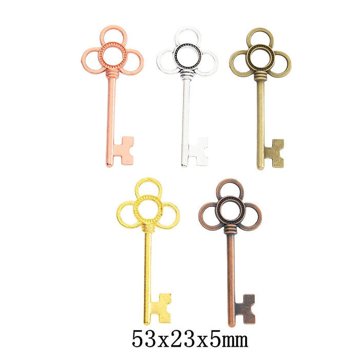 DIY Vintage Alloy Key Pendant Charm Jewelry Accessory For Necklace Bracelet Making
