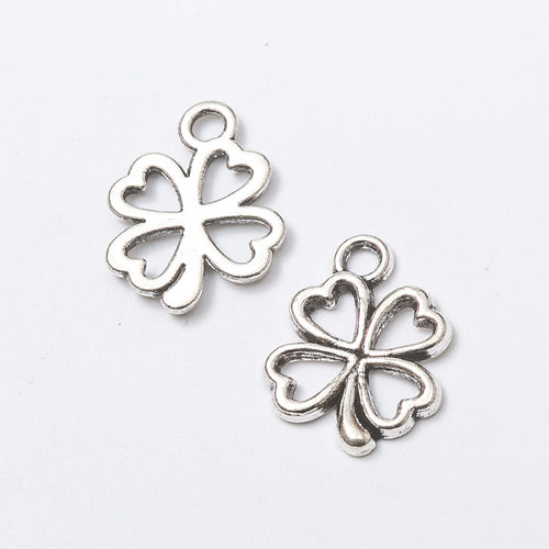 Zinc Alloy Four Leaf Clover Charm Pendant No.797933 for DIY Necklace Bracelet Jewelry Making