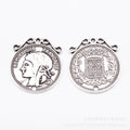 Zinc Alloy Woman Head Charm Pendant No.681579 for DIY Necklace Bracelet Jewelry Making view 2