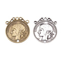 Zinc Alloy Woman Head Charm Pendant No.681579 for DIY Necklace Bracelet Jewelry Making view 4