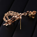 Korean Style Chain Ship Wheel Brooch Lapel Pin, Creative Collar Clip Suit Accessory view 3