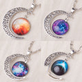 European Fashion Starry Sky Moon Time Pendant Necklace Trendy Celestial Jewelry view 3