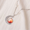 European Fashion Starry Sky Moon Time Pendant Necklace Trendy Celestial Jewelry view 5