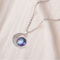 European Fashion Starry Sky Moon Time Pendant Necklace Trendy Celestial Jewelry view 4