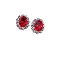 E856 Korean Style Oval Creative Fashion Rhinestone Multicolor Sparkle Zircon Stud Earrings view 5