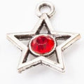 Crystal Center Star Metal Charms in 6 Pictured Finishes view 6