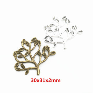 Zinc Alloy Tree Charm Pendant No.547438 for DIY Necklace Bracelet Jewelry Making