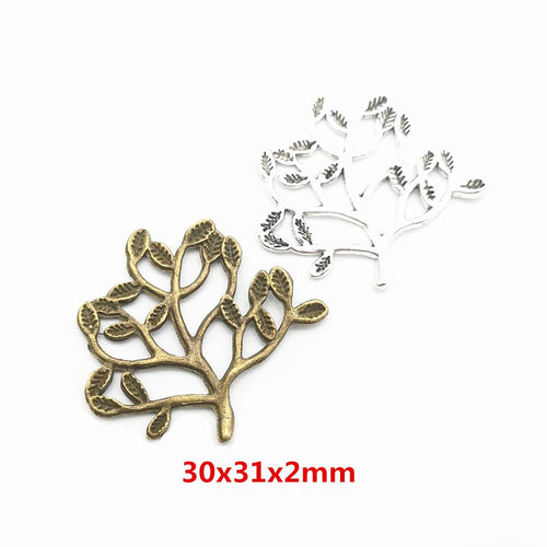 Zinc Alloy Tree Charm Pendant No.547438 for DIY Necklace Bracelet Jewelry Making