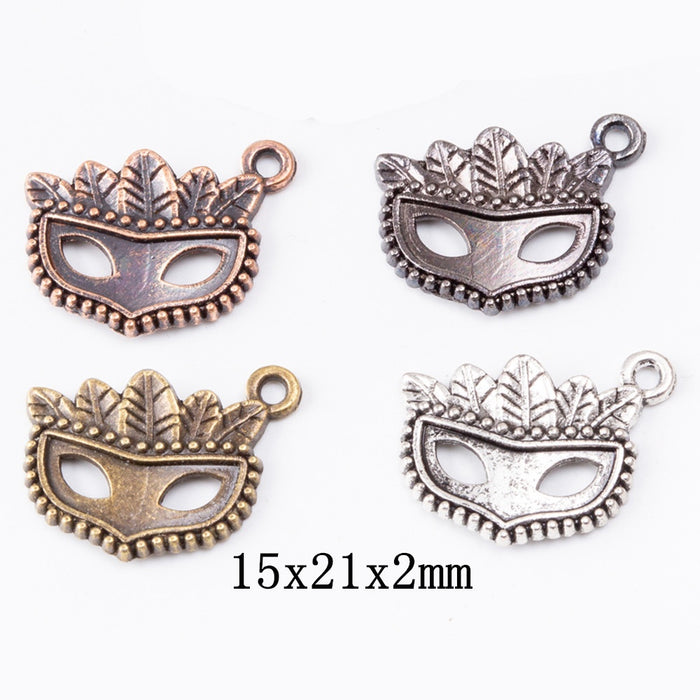 Zinc Alloy Mask Charm Pendant No.319573 for DIY Necklace Bracelet Jewelry Making