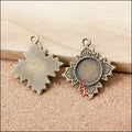 12mm Zinc Alloy Round Bezel Charm Pendant for DIY Necklace Bracelet Jewelry Making view 4