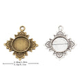 12mm Zinc Alloy Round Bezel Charm Pendant for DIY Necklace Bracelet Jewelry Making view 1