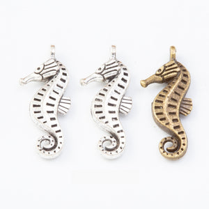 Zinc Alloy Seahorse Charm Pendant No.542356 for DIY Necklace Bracelet Jewelry Making
