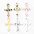 Zinc Alloy Cross Charm Pendant No.854091 for DIY Necklace Bracelet Jewelry Making view 1