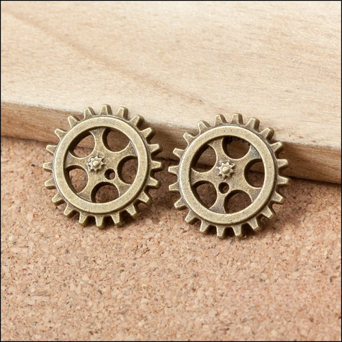 Zinc Alloy Gear Charm Pendant No.836469 for DIY Necklace Bracelet Jewelry Making