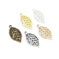 DIY Zinc Alloy Leaf Pendant Charm Vintage Jewelry Accessory For Necklace Making view 5