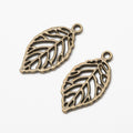 DIY Zinc Alloy Leaf Pendant Charm Vintage Jewelry Accessory For Necklace Making view 2