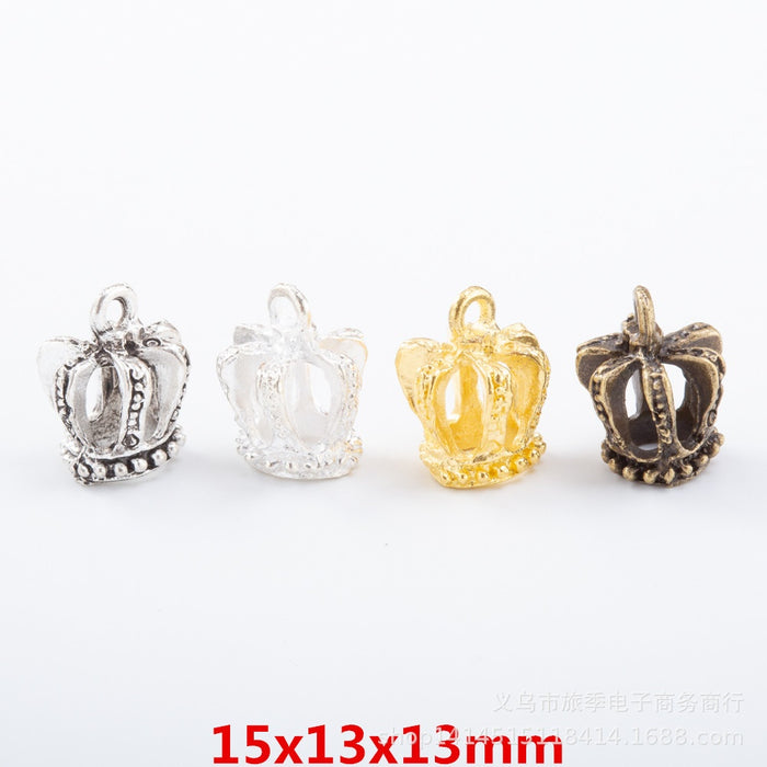 Zinc Alloy Crown Charm Pendant No.952261 for DIY Necklace Bracelet Jewelry Making