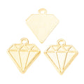 Zinc Alloy Diamond Coin Charm Pendant for DIY Necklace Bracelet Jewelry Making view 3