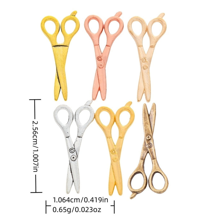 Zinc Alloy Scissors Charm Pendant No.220748 for DIY Necklace Bracelet Jewelry Making