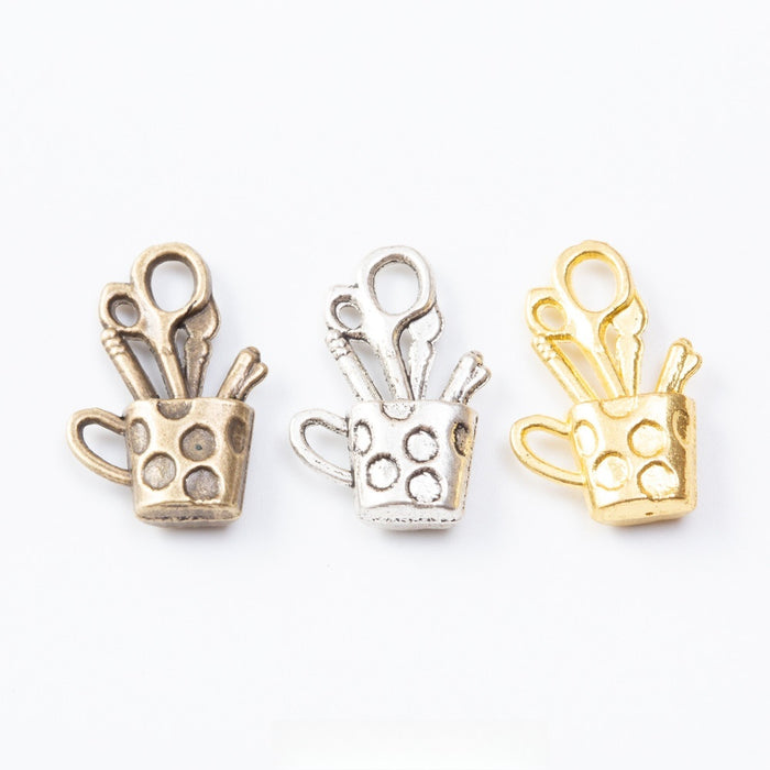 Zinc Alloy Pen Holder Charm Pendant No.125635 for DIY Necklace Bracelet Jewelry Making