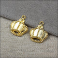 Zinc Alloy Crown Charm Pendant No.516403 for DIY Necklace Bracelet Jewelry Making view 5