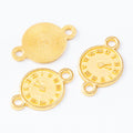 Zinc Alloy Double Clock Charm Pendant for DIY Necklace Bracelet Jewelry Making view 4