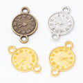 Zinc Alloy Double Clock Charm Pendant for DIY Necklace Bracelet Jewelry Making view 5