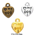 Zinc Alloy Heart Charm Pendant No.742529 for DIY Necklace Bracelet Jewelry Making view 1