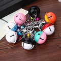 Japanese Korean Cute Metal Enamel Bell Lock Keychain Two Tone Car Key Ring Pendant view 1