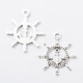 Zinc Alloy Ship Wheel Charm Pendant No.736119 for DIY Necklace Bracelet Jewelry Making view 2