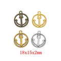 Zinc Alloy Anchor Charm Pendant No.345798 for DIY Necklace Bracelet Jewelry Making view 1