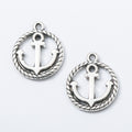 Zinc Alloy Anchor Charm Pendant No.345798 for DIY Necklace Bracelet Jewelry Making view 2