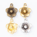 Zinc Alloy Rose Charm Pendant No.336769 for DIY Necklace Bracelet Jewelry Making view 1