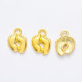 Zinc Alloy Baby Footprint Charm Pendant for DIY Necklace Bracelet Jewelry Making view 4