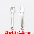 Gold Zinc Alloy Cutlery Charm Pendant for DIY Necklace Bracelet Jewelry Making view 3