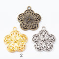 Zinc Alloy Rose Charm Pendant No.701316 for DIY Necklace Bracelet Jewelry Making view 1