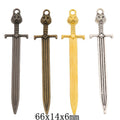 Zinc Alloy Cat Head Sword Charm Pendant for DIY Necklace Bracelet Jewelry Making view 1