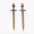 Zinc Alloy Cat Head Sword Charm Pendant for DIY Necklace Bracelet Jewelry Making view 2