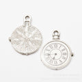 Zinc Alloy Clock Charm Pendant No.744057 for DIY Necklace Bracelet Jewelry Making view 2