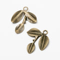 Zinc Alloy Leaf Charm Pendant No.589824 for DIY Necklace Bracelet Jewelry Making view 2