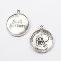 Zinc Alloy Skull Charm Pendant No.756732 for DIY Necklace Bracelet Jewelry Making view 2